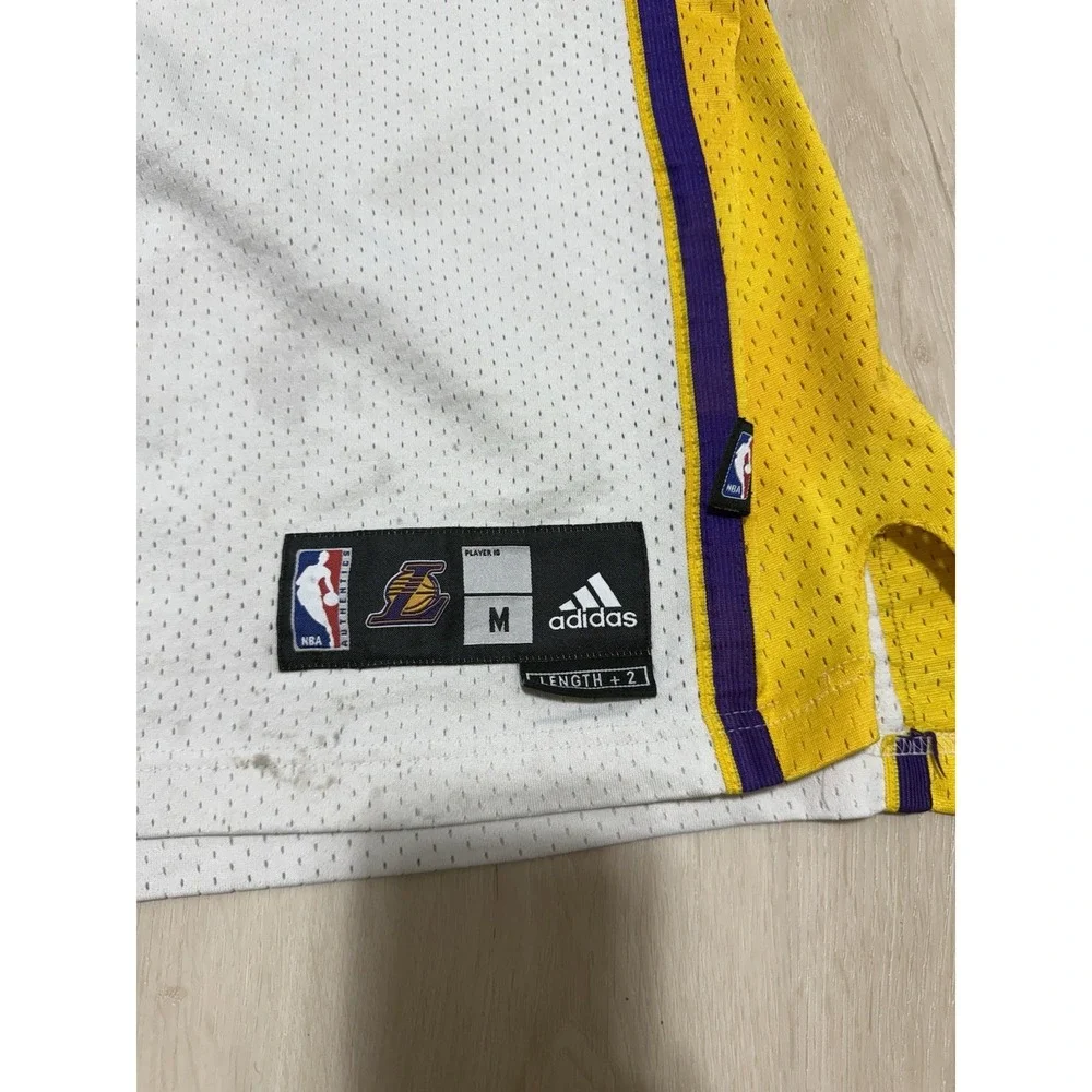 Adidas Kobe Bryant Jersey Men's Medium White Swingman Lakers #24 Length +2